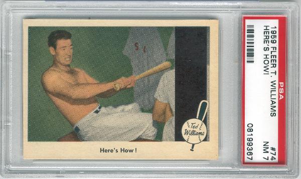 1959 Fleer Ted Williams- #74 “Here’s How”- PSA NM 7 