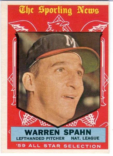 1959 Topps Bb- #571 Warren Spahn- All Star