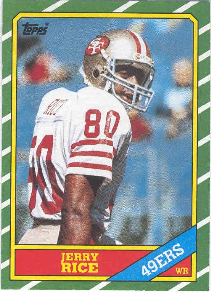 1986 Topps Football- #161 Jerry Rice RC, 49ers