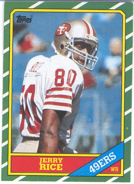 1986 Topps Football- #161 Jerry Rice RC, 49ers