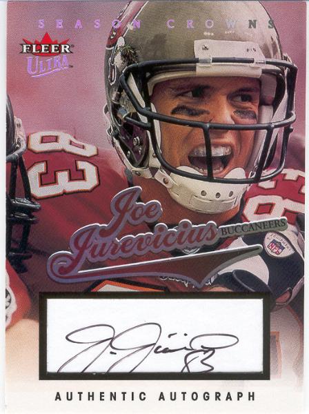 2004 Ultra Ftbl.- "Season Crowns Autographs"- #15 Joe Jurevicius, Bucs- #61/150