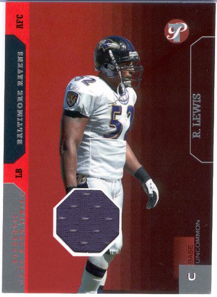 2005 Topps Pristine Ftbl.- #139 Ray Lewis JSY, Ravens- #528/900