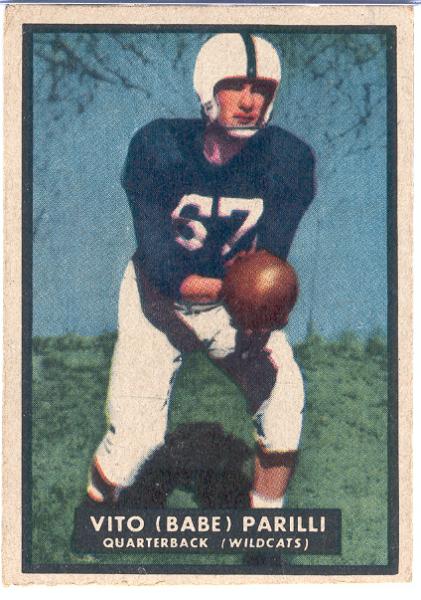 1951 Topps Magic Fb- #4 Babe Parilli, Kentucky