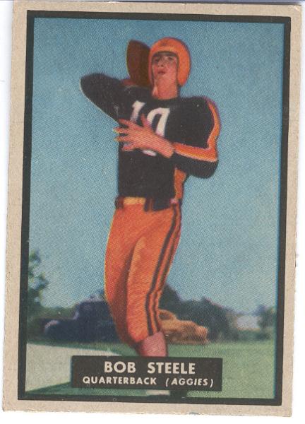 1951 Topps Magic Fb- #24 Bob Steele, Oklahoma A& M