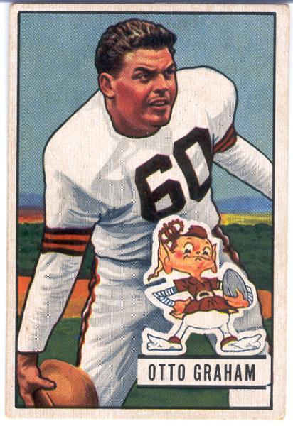 1951 Bowman Fb- #2 Otto Graham, Browns