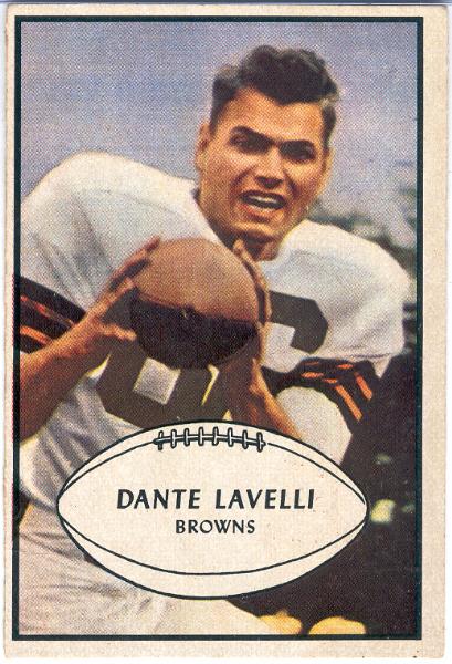 1953 Bow Fb- #15 Dante LaVelli, Browns