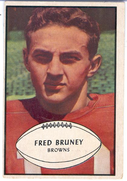 1953 Bow Fb- #49 Bruney, Browns SP!