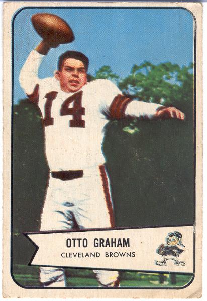 1954 Bow Fb- #40 Otto Graham, Browns