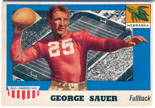 1955 Topps Fb All American- #31 Sauer, Nebraska