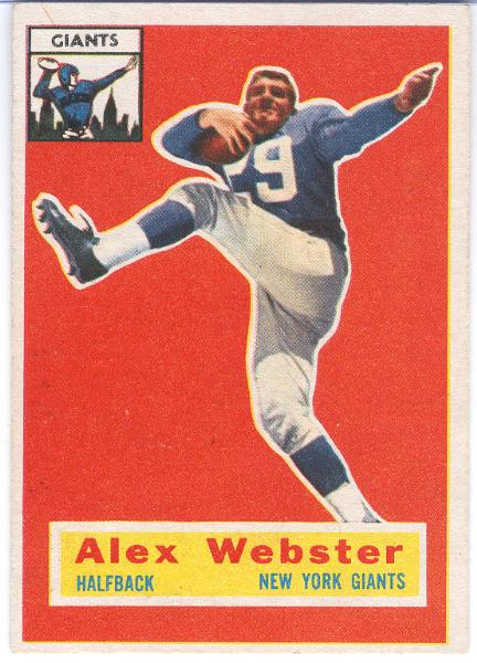 1956 Topps Fb- #5 Alex Webster RC, Giants