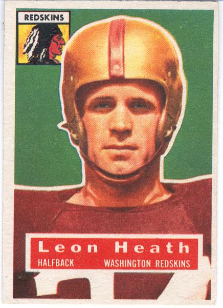 1956 Topps Fb- #25 Leon Heath, Redskins SP