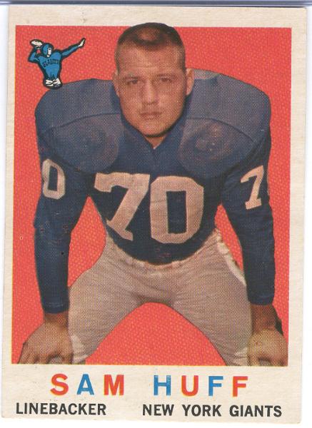 1959 T Fb- #51 Sam Huff RC