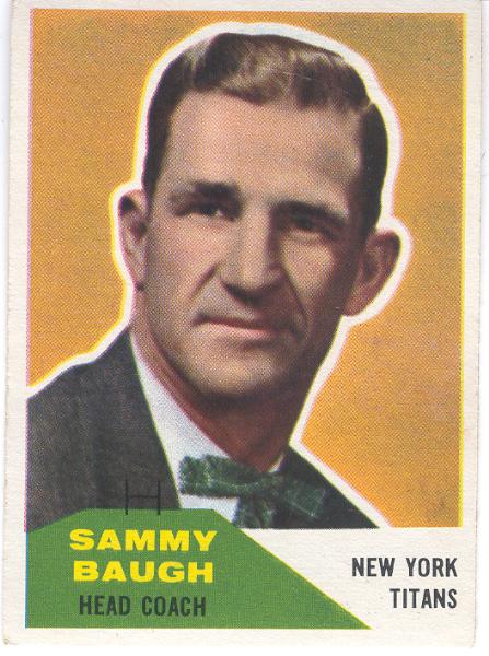 1960 Fleer Fb- #20 Sammy Baugh