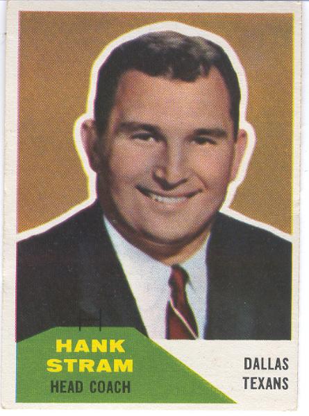 1960 Fleer Fb- #116 Hank Stram RC