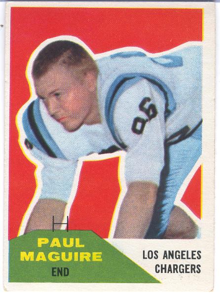 1960 Fleer Fb- #128 Paul Maguire RC