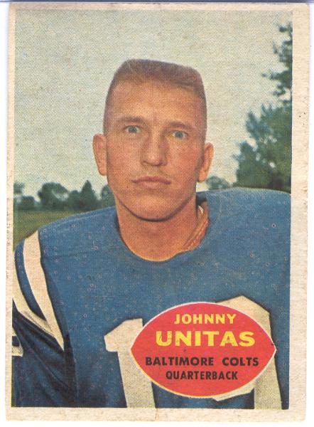 1960 Topps Fb- #1 John Unitas, Colts