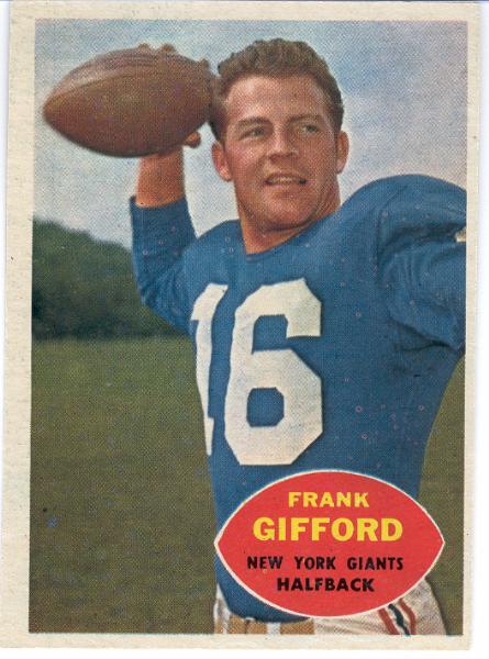 1960 Topps Fb- #74 Frank Gifford, Giants