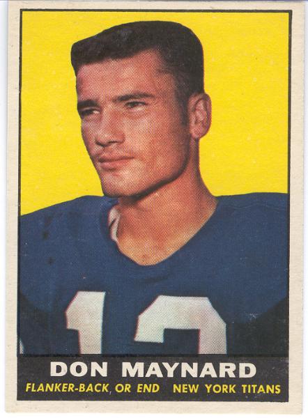 1961 Topps Fb- #150 Don Maynard- RC