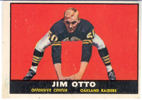 1961 Topps Fb- #182 Jim Otto RC