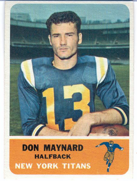 1962 Fleer Fb-#59 Don Maynard