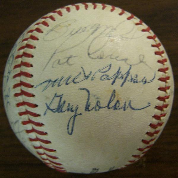 1968 Cincinnati Reds Team Autographed Baseball- 23 Signatures on Official NL Warren Giles Baseball