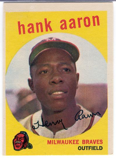 1959 T Bb- #380 Hank Aaron