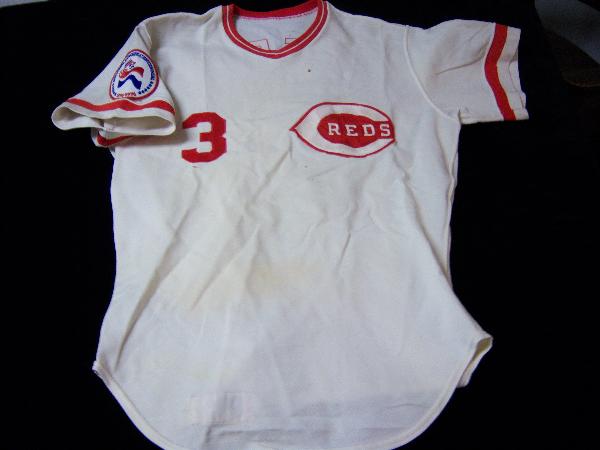 1976 Cincinnati Reds George Scherger Game Used Baseball Jersey