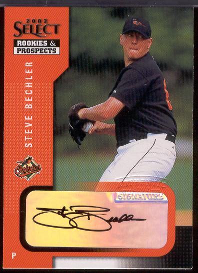 2002 Select Rookies & Prospects Baseball- "Autographs"- #87 Steve Bechler, Orioles