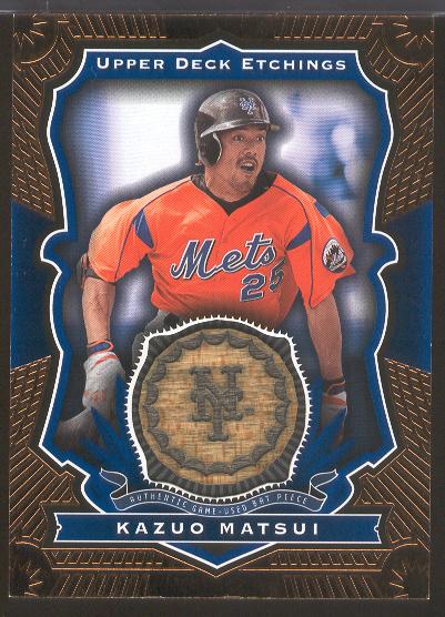 2004 Upper Deck Etchings Bb- "Game Bat Blue"- #BE-KM Kazuo Matsui, Mets