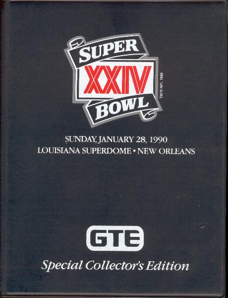 1989 Pro Set GTE Super Bowl Album with Complete Set of 40