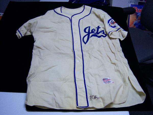 1956 Columbus Jets Bsbl. Game Used Jersey- #15 Ray Noble