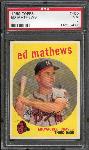 1959 Topps Baseball- #450 Ed Mathews, Braves- PSA NM 7