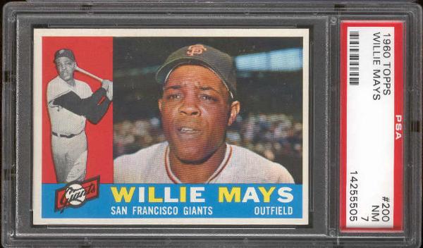 1960 Topps Baseball- #200 Willie Mays, Giants- PSA NM 7