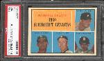 1961 Topps Baseball- #49 NL Strikeout Leaders- PSA Nm 7