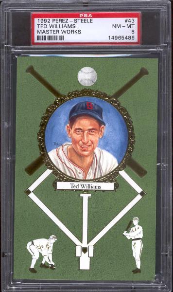 1992 Perez Steele Masterworks- #43 Ted Williams- PSA Nm-Mt 8