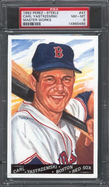 1992 Perez Steele Masterworks- #47 Carl Yastrzemski- PSA NM-Mt 8