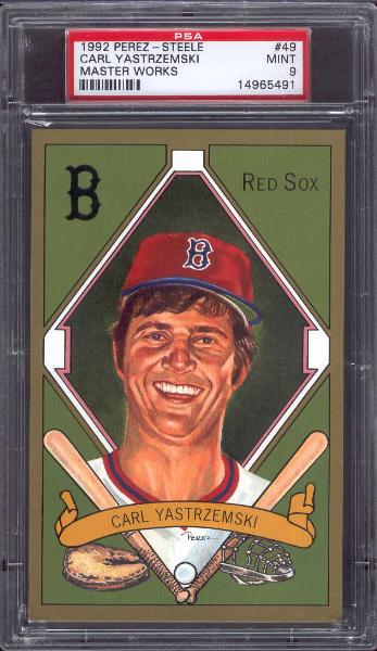 1992 Perez Steele Masterworks- #49 Carl Yastrzemski- PSA Mint 9