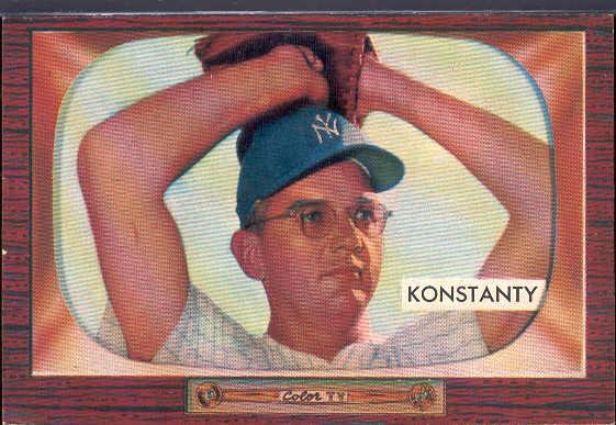 1955 Bow Bb- #231 Konstanty, Yankees- Hi#