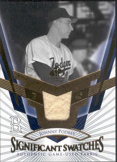 2004 SP Legendary Cuts Bb- "Significant Swatches"- #SS-JP Johnny Podres, Brooklyn Dodgers