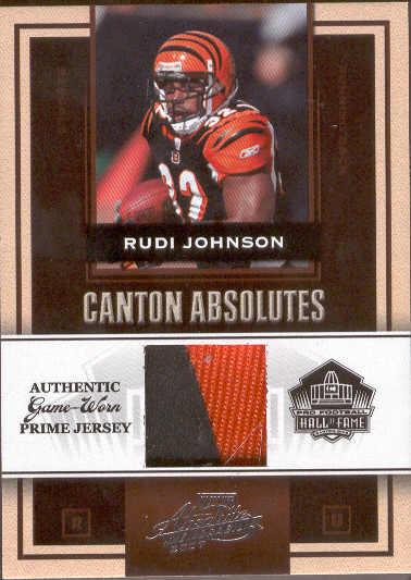 2007 Absolute Memorabilia Ftbl.- "Canton Absolutes Materials Prime Jersey"- #CA23 Rudi Johnson, Bengals- #14/25