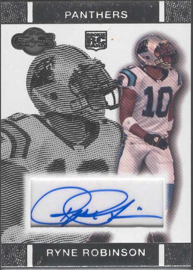 2007 Topps Co-Signers Ftbl.- "Rookie Autographs"- #RA-RR Ryne Robinson, Panthers