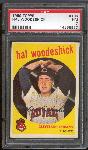 1959 Topps Bb- #106 Hal Woodeshick, Indians- PSA NM 7