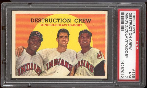 1959 Topps Bb- #166 Destruction Crew- PSA Nm 7