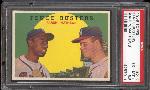 1959 Topps Bb- #212 Fence Busters- Hank Aaron/Eddie Mathews- PSA Ex-Mt+ 6.5