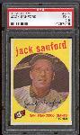 1959 Topps Bb- #275 Jack Sanford, Giants- PSA Ex+ 5.5