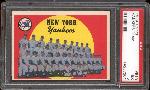 1959 Topps Bb- #510 Yankees Team- PSA EX 5