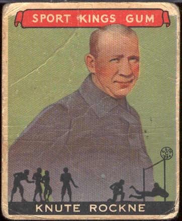 1933 Sport Kings- #35 Knute Rockne, Football