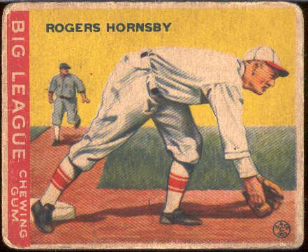 1933 Goudey Baseball- #119 Rogers Hornsby, Cardinals