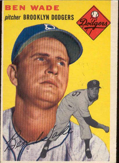 1954 Topps Baseball- #126 Ben Wade, Dodgers