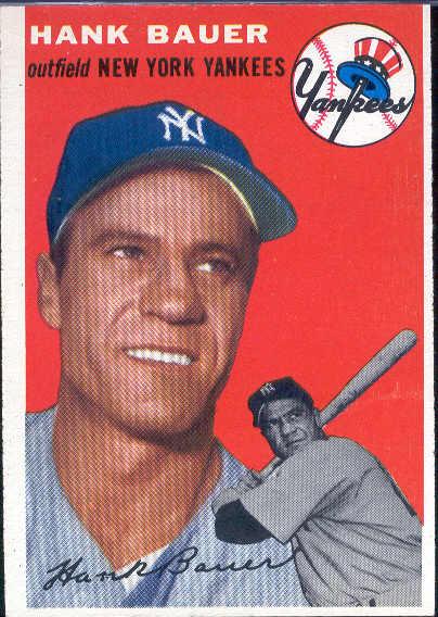 1954 Topps Baseball- #130 Hank Bauer, Yankees